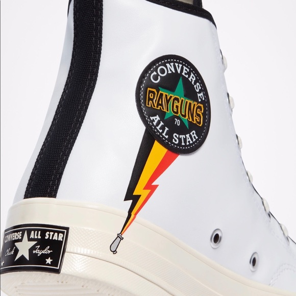 Roswell Rayguns White Leather Chuck 70 Converse - Picture 7 of 8